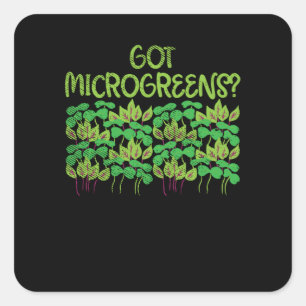 Microgreens Gardening Vierkante Sticker