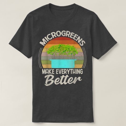 Microgreens Vegan Funny Microgreen Farmer Gardenin T-shirt (Design voorkant)