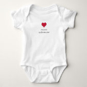 MicroInfluencer Baby Suit Red Heart Romper (Voorkant)