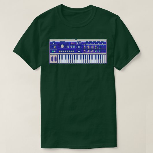 Microkorg Synthesizer Vaporwave T-shirt (Design voorkant)