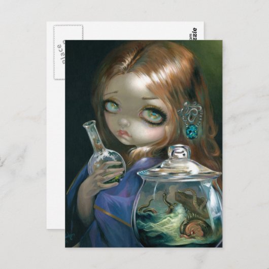 "Microkosmos: Briefkaart zee Monsters" (Voorkant / Achterkant)