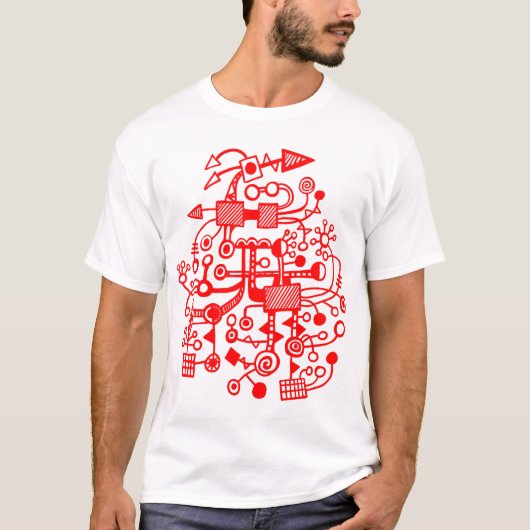 Microkosmos Macrocosmos - Rood T-shirt (Voorkant)