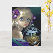 "Microkosmos: Wenskaart van Triceratops het" Kaart (Gele Bloem)