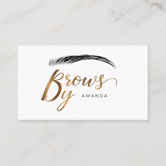 Microkristallijne kunstenaar in gouden kleur visitekaartje (Voorkant)