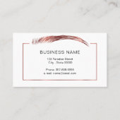 Microkristallijne kunstenaar in goudkleur van roos visitekaartje (Achterkant)