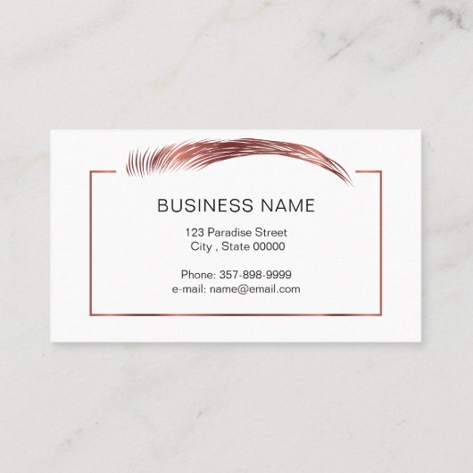 Microkristallijne kunstenaar in goudkleur van roos visitekaartje (Achterkant)