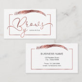 Microkristallijne kunstenaar in goudkleur van roos visitekaartje (Voorkant / Achterkant)