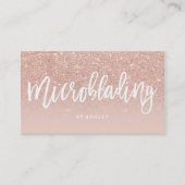 Microkristallijne typografie blauw roos goud visitekaartje (Voorkant)