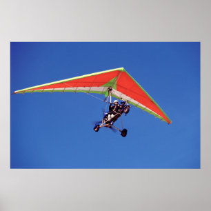 Microlight vliegen in de lucht, Westkaap Poster