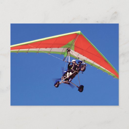 Microlight vliegen in lucht, Westerne kap Briefkaart (Voorkant)