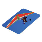 Microlight vliegen in lucht, Westerne kap Magneet (Linkerzijde)