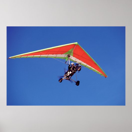 Microlight vliegen in lucht, Westerne kap Poster (Voorkant)