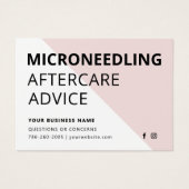 Microneedling Collageen Inductie Nazorg Kaart (Voorkant)