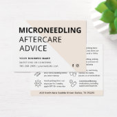 Microneedling Collageen Inductie Nazorg Kaart (Bureau)