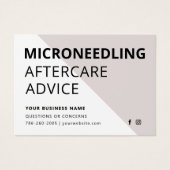 Microneedling Collageen Inductie Nazorg Kaart (Voorkant)