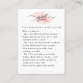 Microneedling Nazorg Instructies Kaart Visitekaartje (Voorkant)