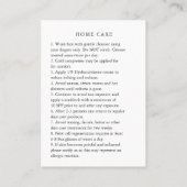 Microneedling Nazorg Instructies Kaart Visitekaartje (Achterkant)