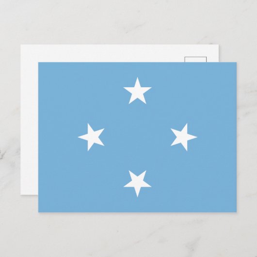 Micronesia Flag Briefkaart (Voorkant / Achterkant)