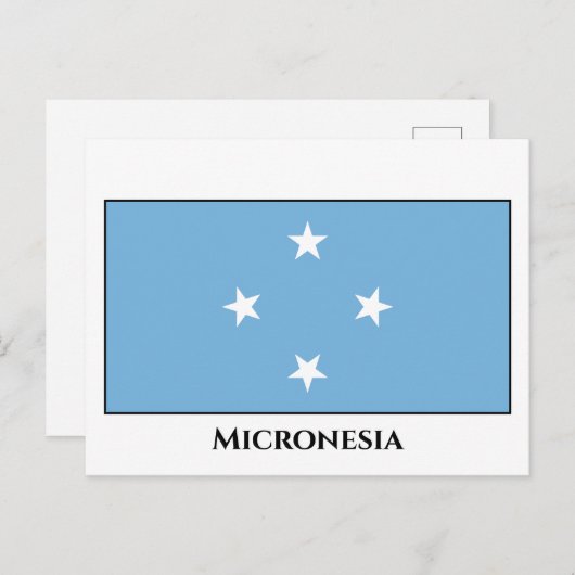Micronesia Flag Briefkaart (Voorkant / Achterkant)