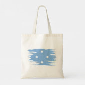 Micronesia Flag Brush Art Tote Bag (Achterkant)
