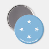 Micronesia Flag Charming Patriotic Magneet (Voorkant / Achterkant)