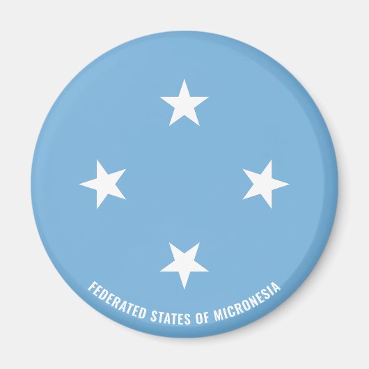 Micronesia Flag Charming Patriotic Magneet (Voorkant)
