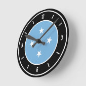 Micronesia Flag Elegant Ronde Klok (Hoek)