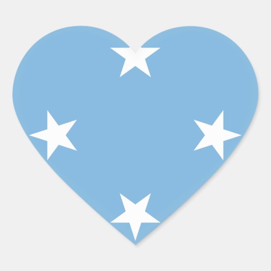Micronesia Flag Hart Sticker (Voorkant)