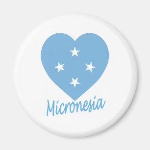Micronesia Flag Heart Magneet