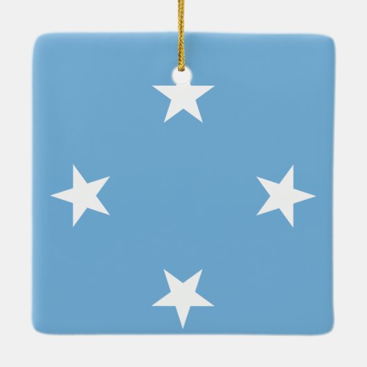 Micronesia Flag Keramisch Ornament (Achterkant)