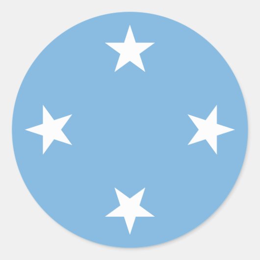 Micronesia Flag Ronde Sticker (Voorkant)