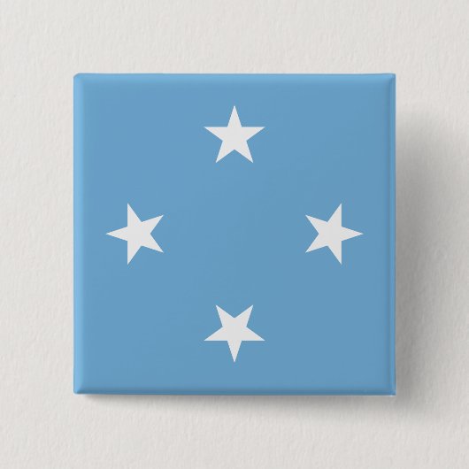 Micronesia Flag Vierkante Button 5,1 Cm (Voorkant)