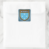 Micronesia Flag Vierkante Sticker (Tas)