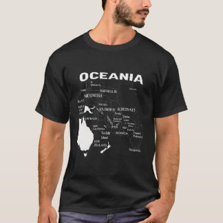 Micronesia Kaart Polynesia Kaart Melanesia Kaart T-shirt