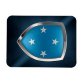 Micronesia Metallic Embleem Magneet (Horizontaal)