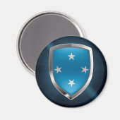 Micronesia Metallic Embleem Magneet (Voorkant / Achterkant)