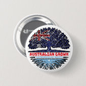 Micronesia Micronesian Australian Australia Tree Ronde Button 5,7 Cm (Voorkant /achterkant)