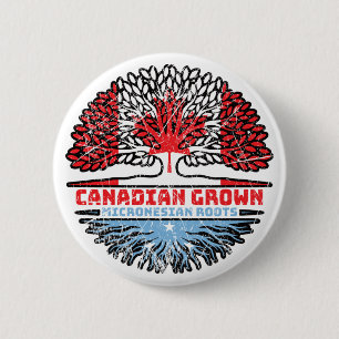 Micronesia Micronesian Canada Canada Tree Roots Ronde Button 5,7 Cm