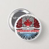 Micronesia Micronesian Canada Canada Tree Roots Ronde Button 5,7 Cm (Voorkant /achterkant)