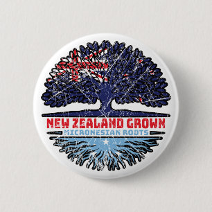 Micronesia Micronesian Nieuw-Zeelander Nieuw-Zeela Ronde Button 5,7 Cm
