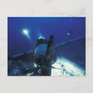 Micronesia, Palau, werelderfgoed. Duikers Briefkaart