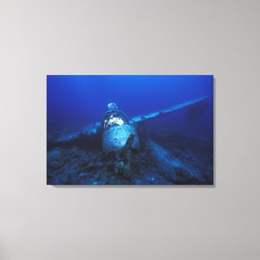 Micronesia, Palau, werelderfgoedgebied. WWII Canvas Afdruk (Voorkant)