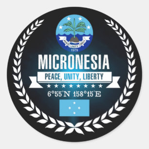 Micronesia Ronde Sticker