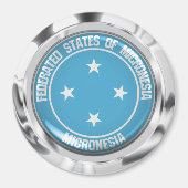 Micronesia Round Emblem Magneet (Voorkant)
