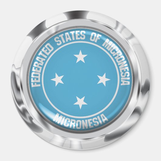 Micronesia Round Emblem Magneet (Voorkant)