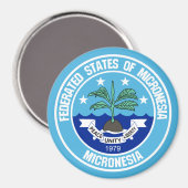 Micronesia Round Emblem Magneet (Voorkant / Achterkant)