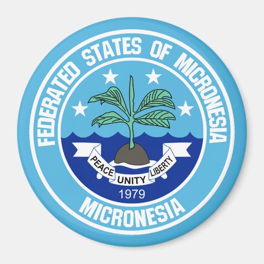Micronesia Round Emblem Magneet (Voorkant)