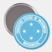 Micronesia Round Emblem Magneet (Voorkant / Achterkant)
