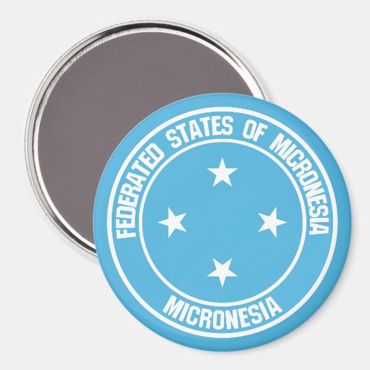Micronesia Round Emblem Magneet (Voorkant / Achterkant)