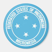 Micronesia Round Emblem Magneet (Voorkant)
